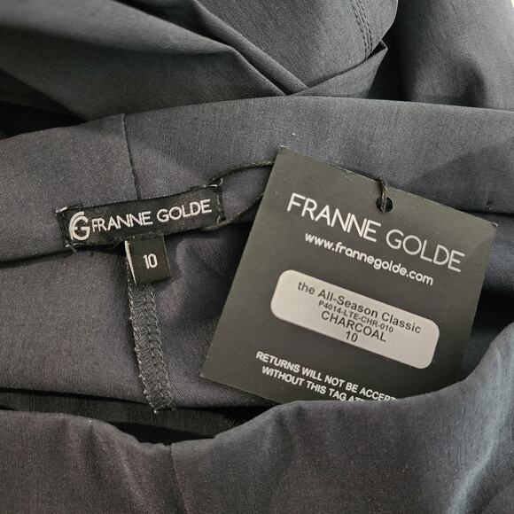 Franne Golde All Season Classic Pull-on Pants Size 10 Charcoal Gray NWT - Picture 7 of 8